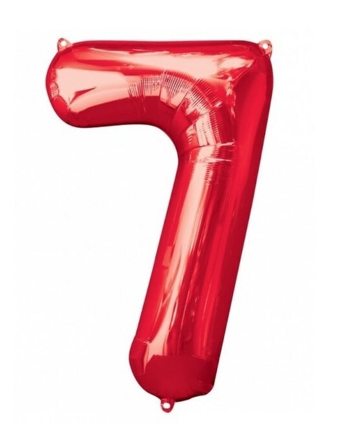 Шар цифра №7 Красный