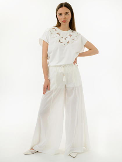 TWINSET Брюки на резинке из хлопка