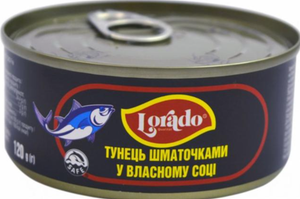 ТУНЕЦ LORADO КУСОЧКИ В МАСЛЕ 170ГР