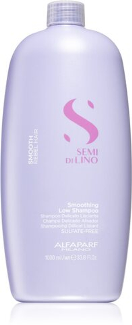 Alfaparf Milano Semi di Lino Smooth - разглаживающий шампунь для непослушных и вьющихся волос /   1000  ml  / GTIN 8022297111209