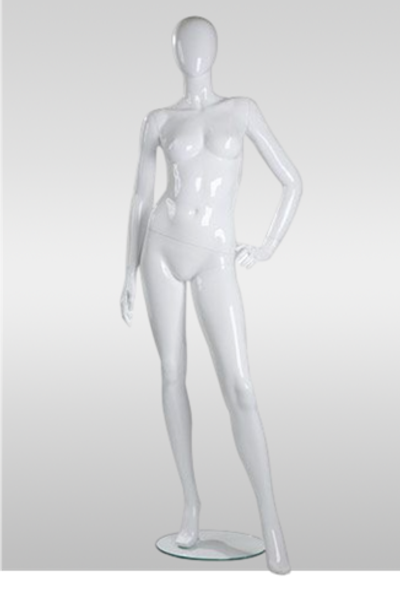Женский абстрактный манекен Glance 02/ Белый глянец