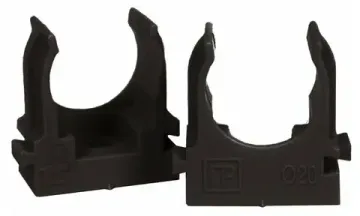 Клипса для гофротрубы чёрная 20мм