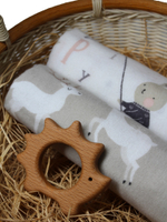 Комплект фланелевых пелёнок: Зайки и олени 90*130