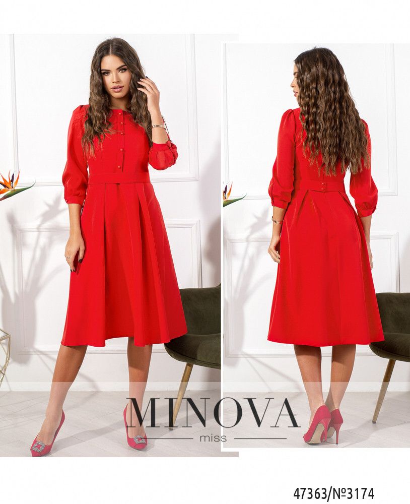 Платье 3174-красный Minova