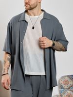 Рубашка мужская Линкольн-1 Виотекс ГРАФИТОВЫЙ