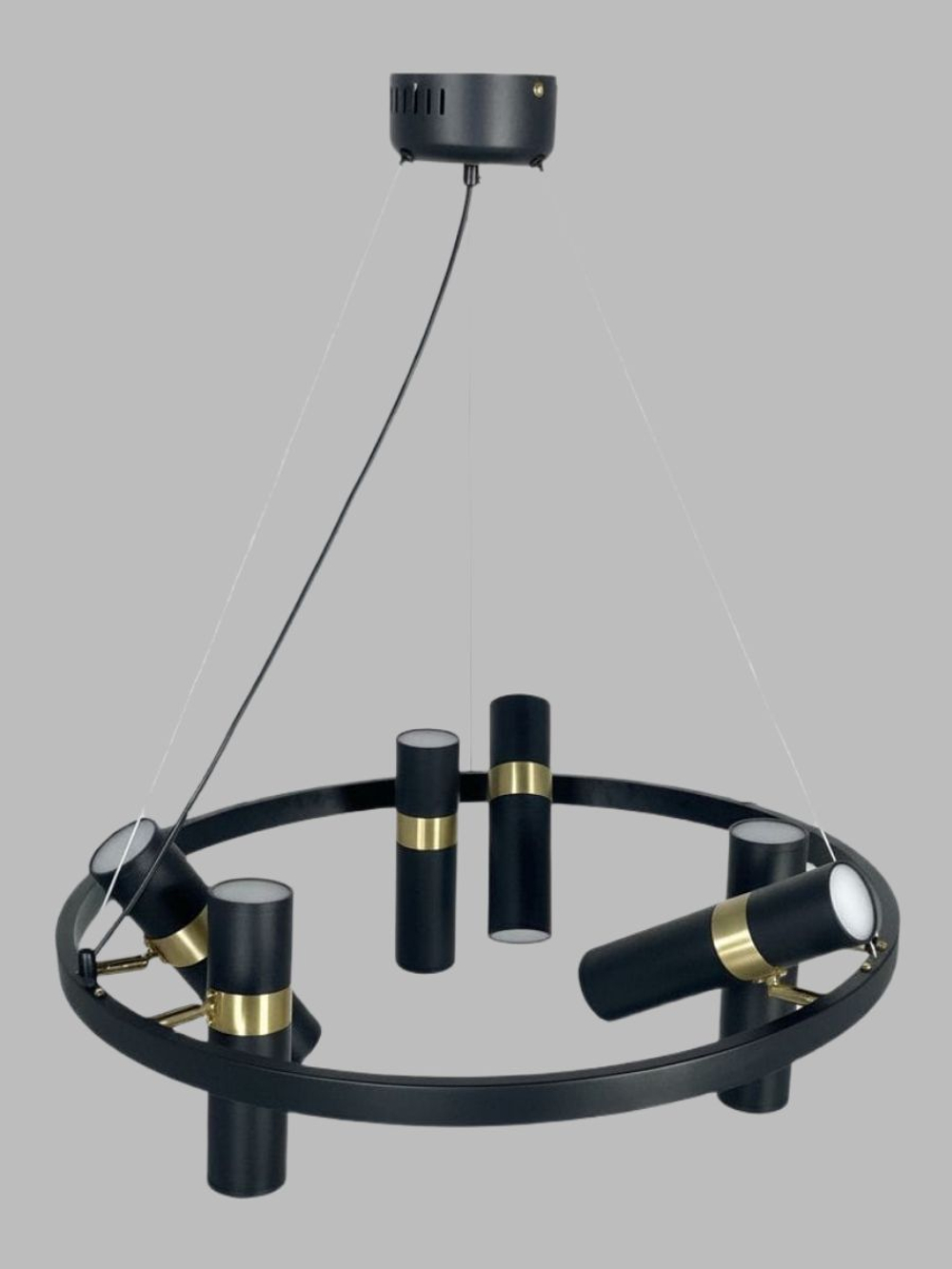 Люстра подвесная светодиодная Lanbos, 12 ламп GU10, до 20 кв м, белая