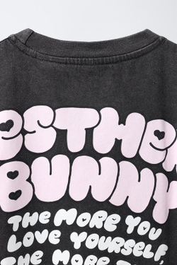 ZARA ФУТБОЛКА ESTHER BUNNY ©, АНТРАЦИТОВО-СЕРЫЙ