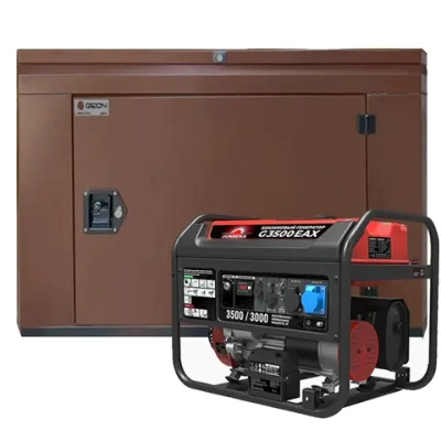 Генератор бензиновый SUNREKA G3500EAX с кожухом Geon 1200 RAL 8017