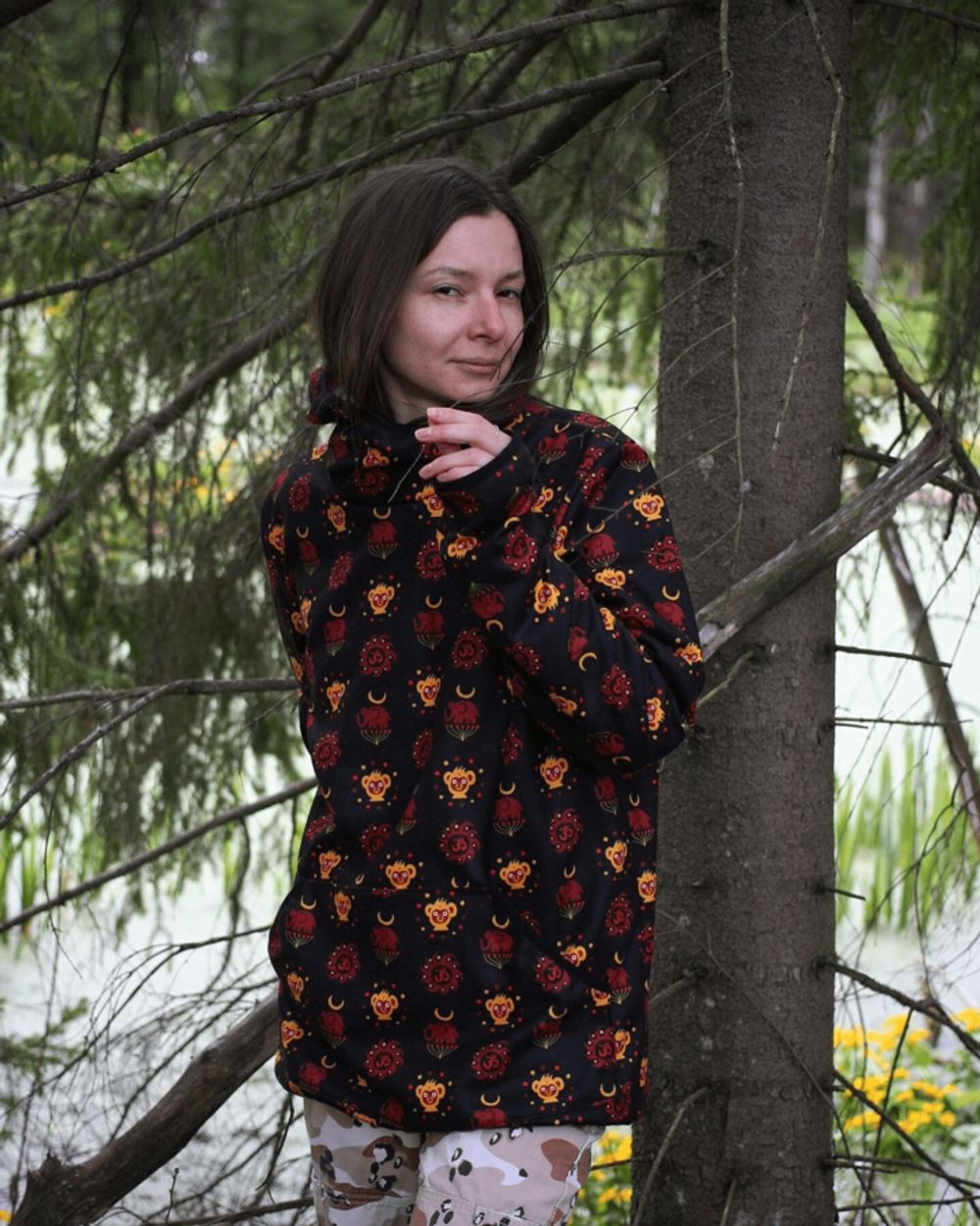 Худи Plushedelica Приветствие Солнцу черный