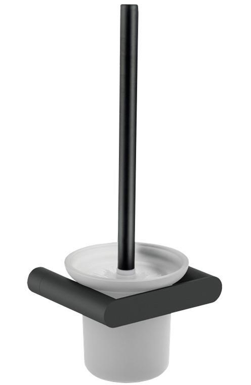 Ёршик туалетный настенный нерж. сталь/стекло VERONA 16877.N чёрный