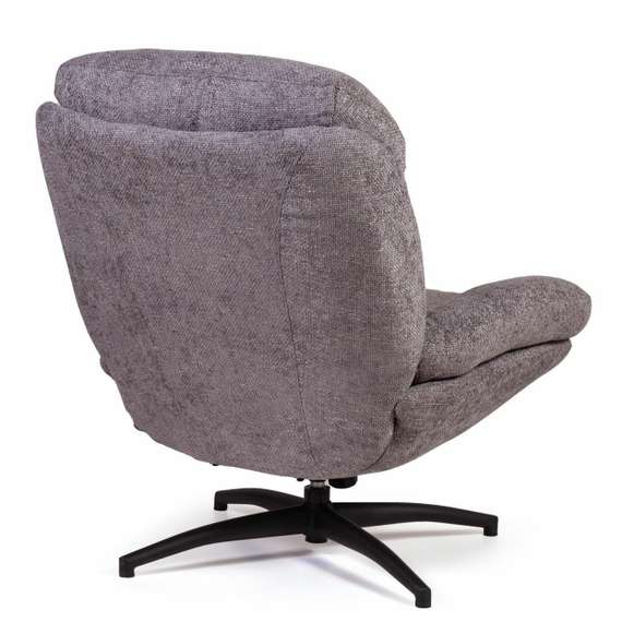 Кресло-качалка с оттоманкой Magnus, серое