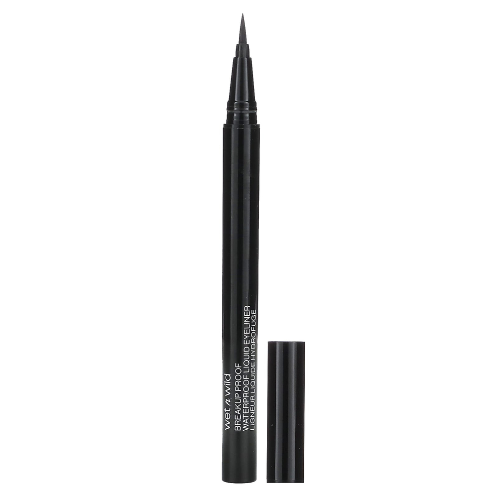 wet n wild, Breakup Proof, водостойкая жидкая подводка для глаз, 1111509 ультра черный, 0,9 мл (0,03 жидк. унц.)