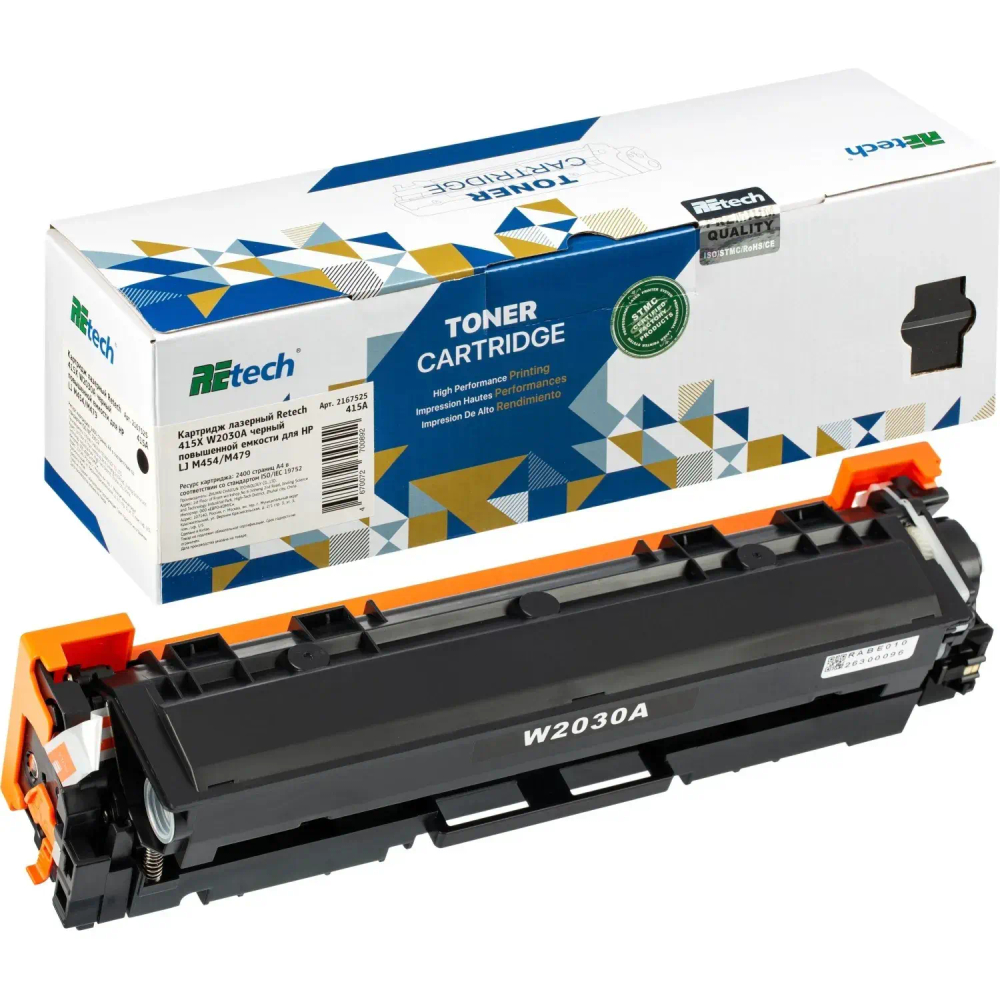 Картридж лазерный Retech 415A W2030A чер. для HP LJ M454/M479