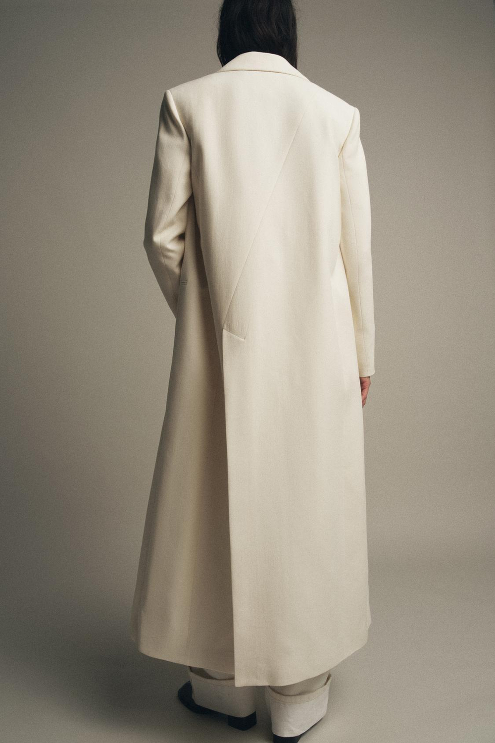 ZARA ПАЛЬТО-СЮРТУК — ZW COLLECTION LIMITED EDITION, ЭКРЮ