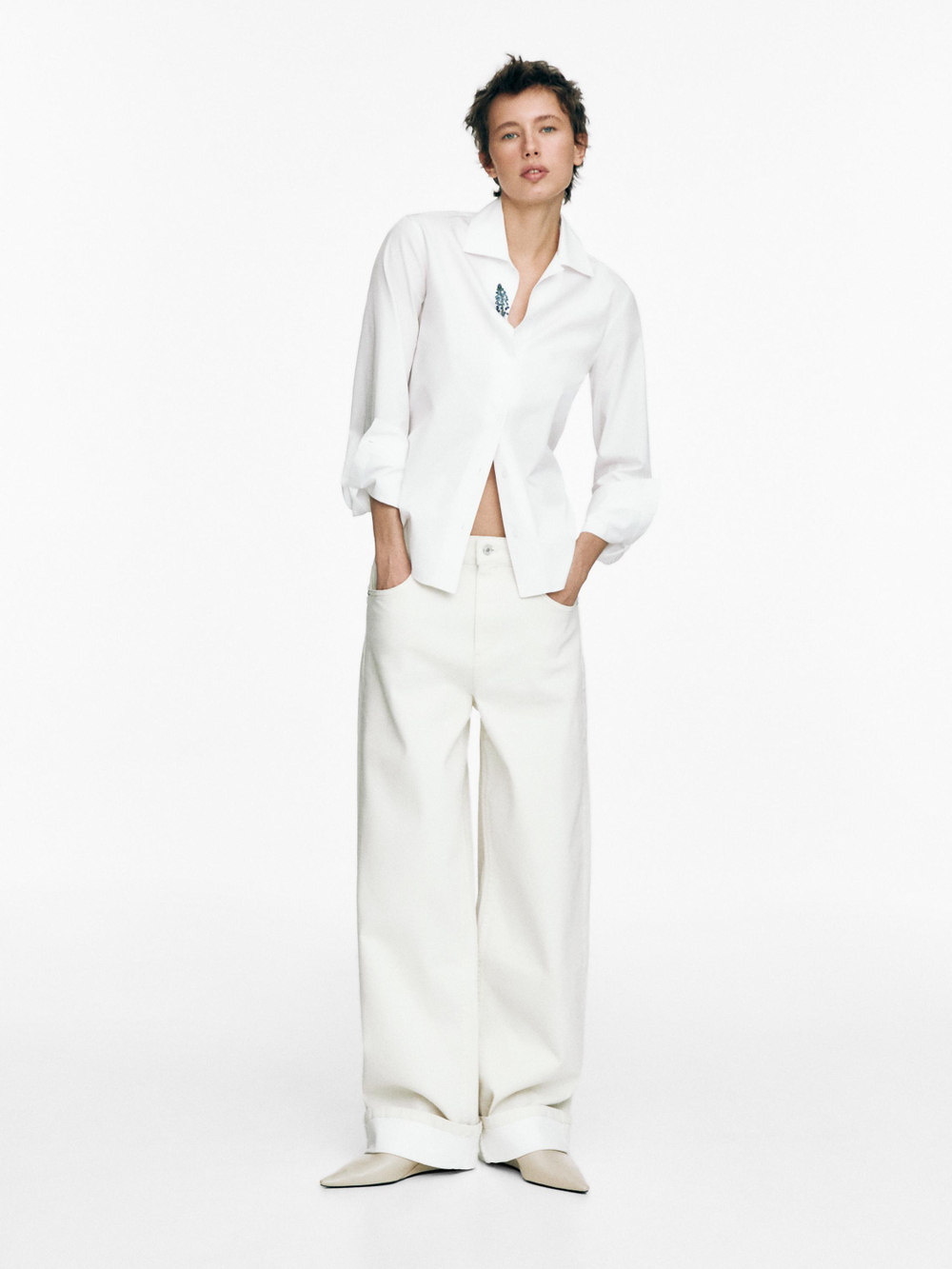 Massimo Dutti Мюли на танкетке, бежевый