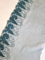 Вышивка на сетке тёмно-зелёная К616