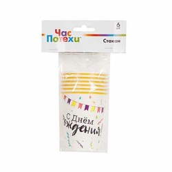 Стаканы Торт Праздничный 250мл, 6 шт