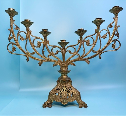 Большой бронзовый канделябр на семь рожков