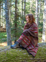 Шарф теплый с индейским орнаментом