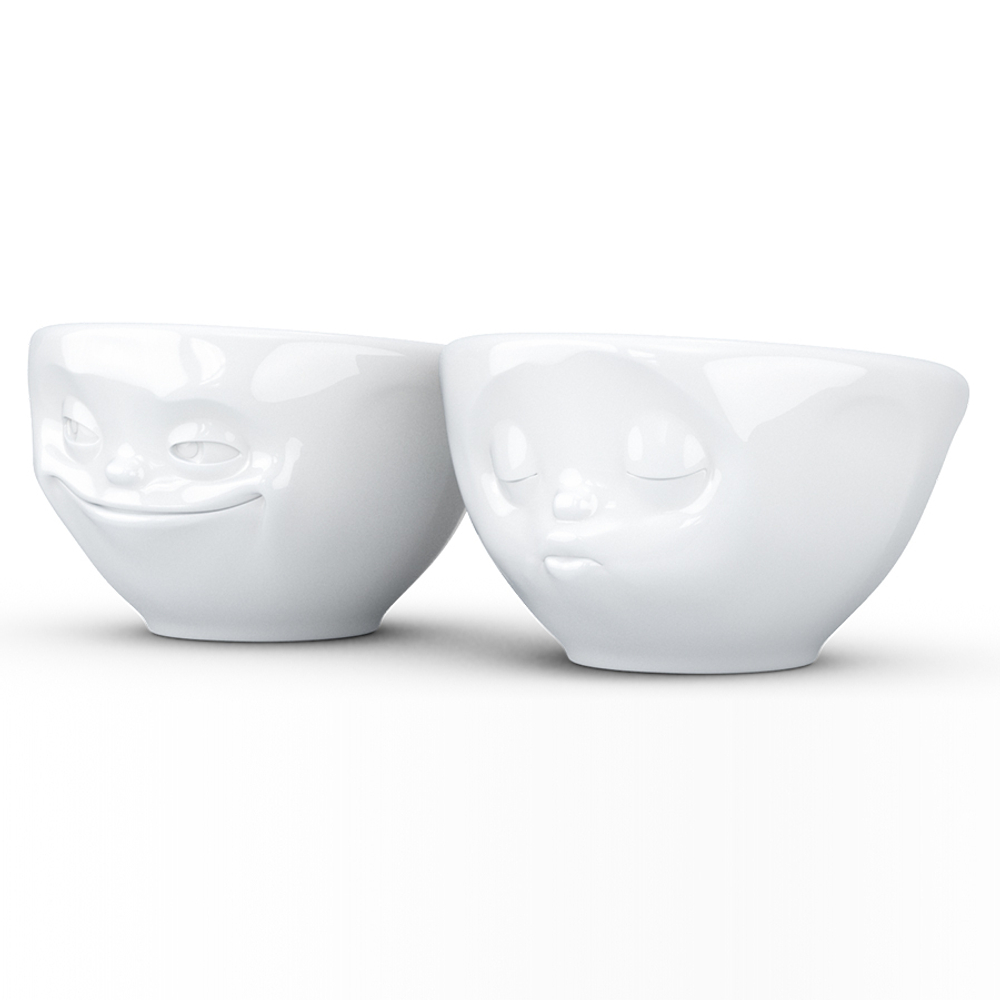 Набор чаш grinning & kissing, 100 мл, белый, 2 шт.