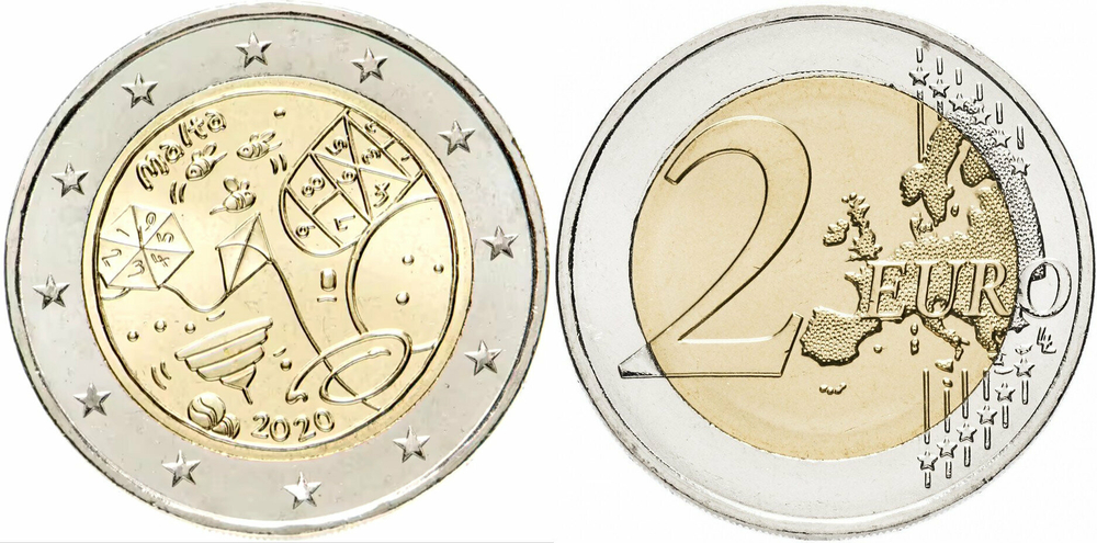 Мальта 2 евро 2020 Игры UNC