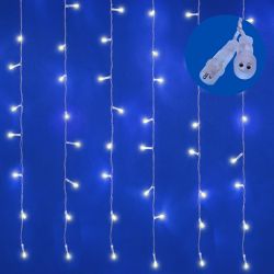 ULD-C6030-450-TTK WHITE IP44 Занавес светодиодный с эффектом мерцания. 6х3м. Соединяемый. 450 светодиодов. Белый свет. Провод прозрачный. TM Uniel