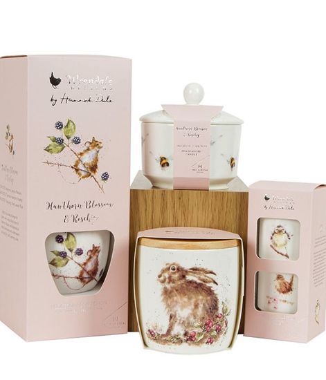 Цветок боярышника и шиповник подарочный набор 2 свечи, Wax Lyrical