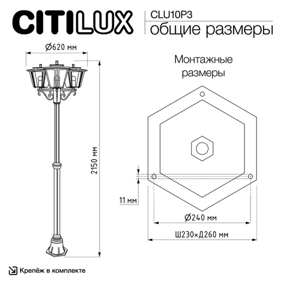 CLU10P3 FORTS Парковый Уличный Св-к