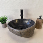 Раковина из речного камня RS-66031 37х33х15 из натурального камня