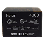 Катушка Nautilus Avior 2500 bb4+1 250г 0.205/0.221/0.247мм-140/120/95м 5.3:1 16-59296068