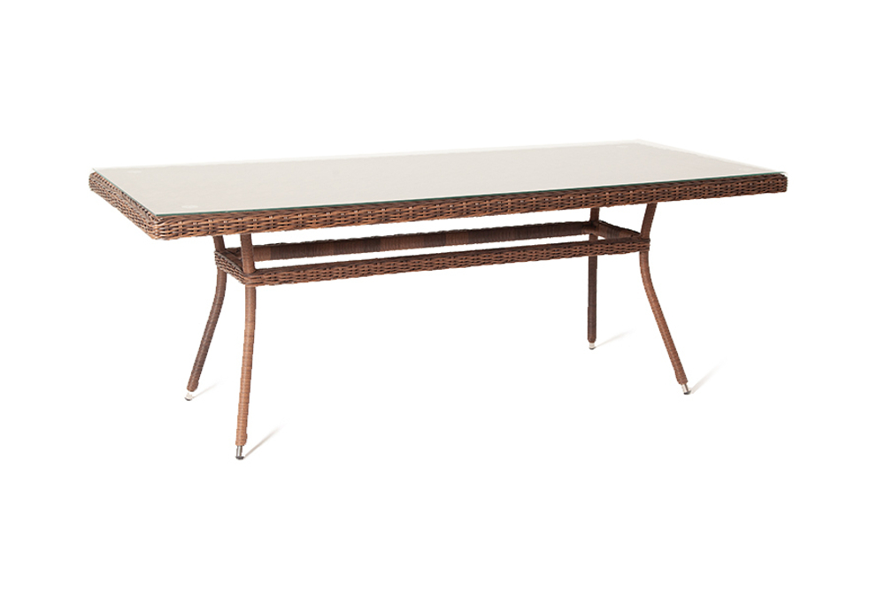 "Латте" плетеный стол из искусственного ротанга 160х90см, цвет коричневый
