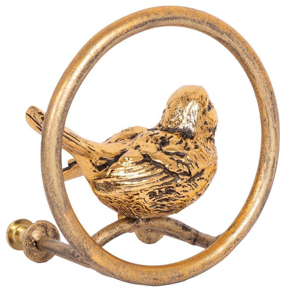 Ручка скоба мебельная Птичка Терра круглая правая Амбер