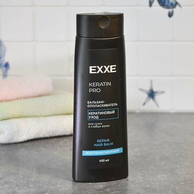 Бальзам-ополаскиватель KERATIN "Кератиновый уход" 400мл EXXE
