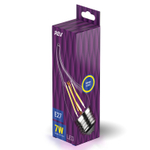 Лампа светодиодная FILAMENT свеча на ветру FC37 7W E27 2700K DECO Premium теплый свет