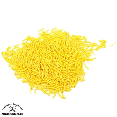 Сахарная посыпка вермишель желтая 50 гр