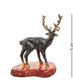 Народные промыслы AM-1811 Фигурка «Олень» (латунь, янтарь)
