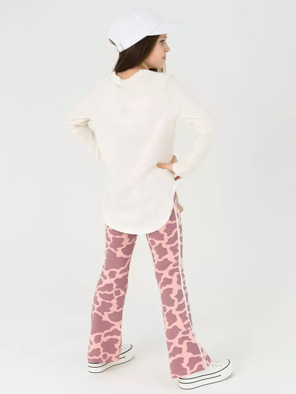 Костюм для девочки лонгслив и брюки клеш