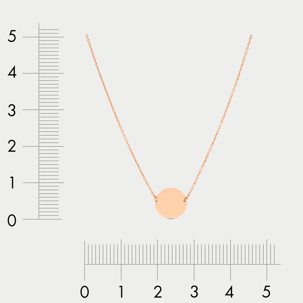 Колье из розового золота 585 пробы для женщин без вставок (арт. 017708-1000)