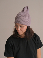 Шапка вязаная-резинка весенняя/осенняя КЭП(Пудра)