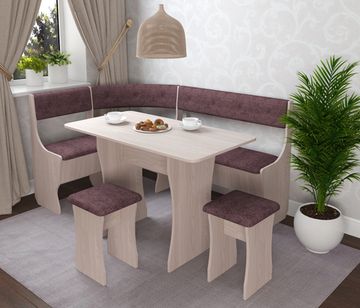 Кухонный уголок bello "Оливьер" (Вишня Хансен/Велюр Dream Plum (AT)) -G/Л1