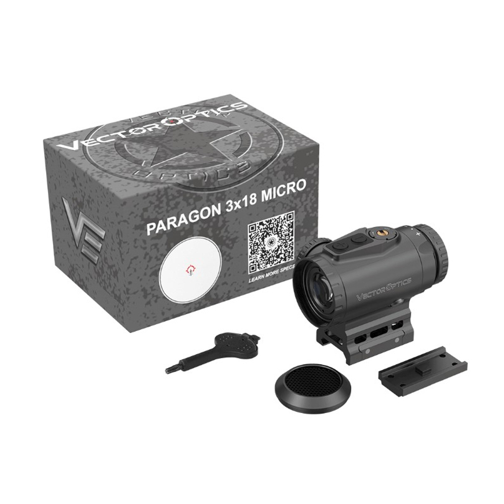 Пpизмaтичecкий прицел Vector Optics Paragon 3x18 Micro Prism (закрытый, 3х, объектив 18мм, красная метка, weaver, IP67)