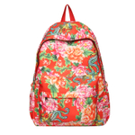 DELIXIONG Nylon Backpack Regular Women"s Red/Green/Black
