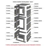 Печь-камин с духовкой EVEREST «KAFA» Амфиболит