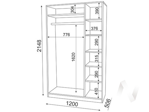 Шкаф трехстворчатый Осло (белый текстурный)