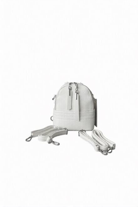 Женский рюкзак-сумка из экокожи QOZA белый