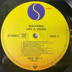 Винтажная виниловая пластинка LP Madonna Like A Virgin (Germany 1985) Material Girl