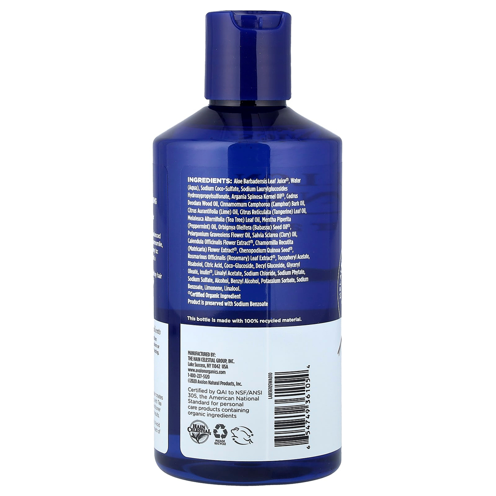 Avalon Organics, шампунь для нормализации состояния кожи головы, чайное дерево и мята, 414 мл (14 жидк. унций)