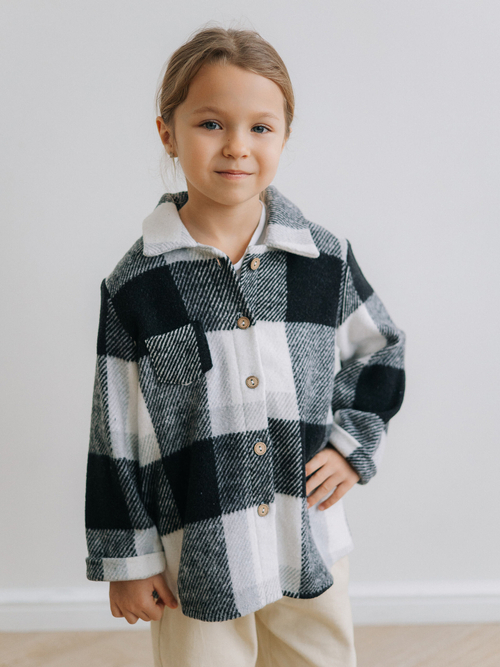 Теплая рубашка, Черный