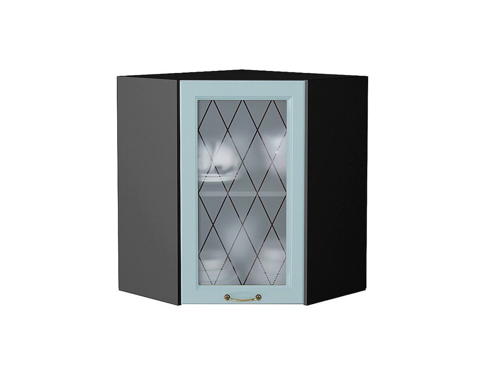 Шкаф верхний угловой остекленный Ницца