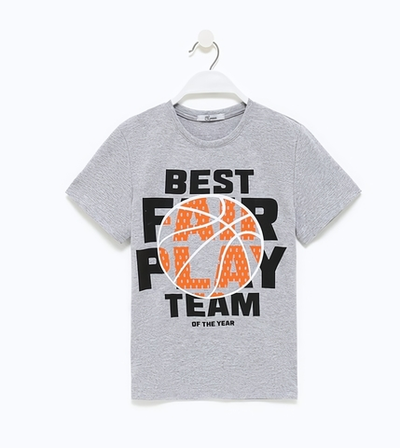 Футболка для мальчиков, серый, 5-78-2, р. 140 см, 9588788 (Luneva), 1 шт.